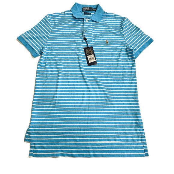 Polo Ralph Lauren Men's Blue Striped Polo Shirt - Picture 1 of 5